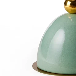 Tavolino rotondo verde Pins