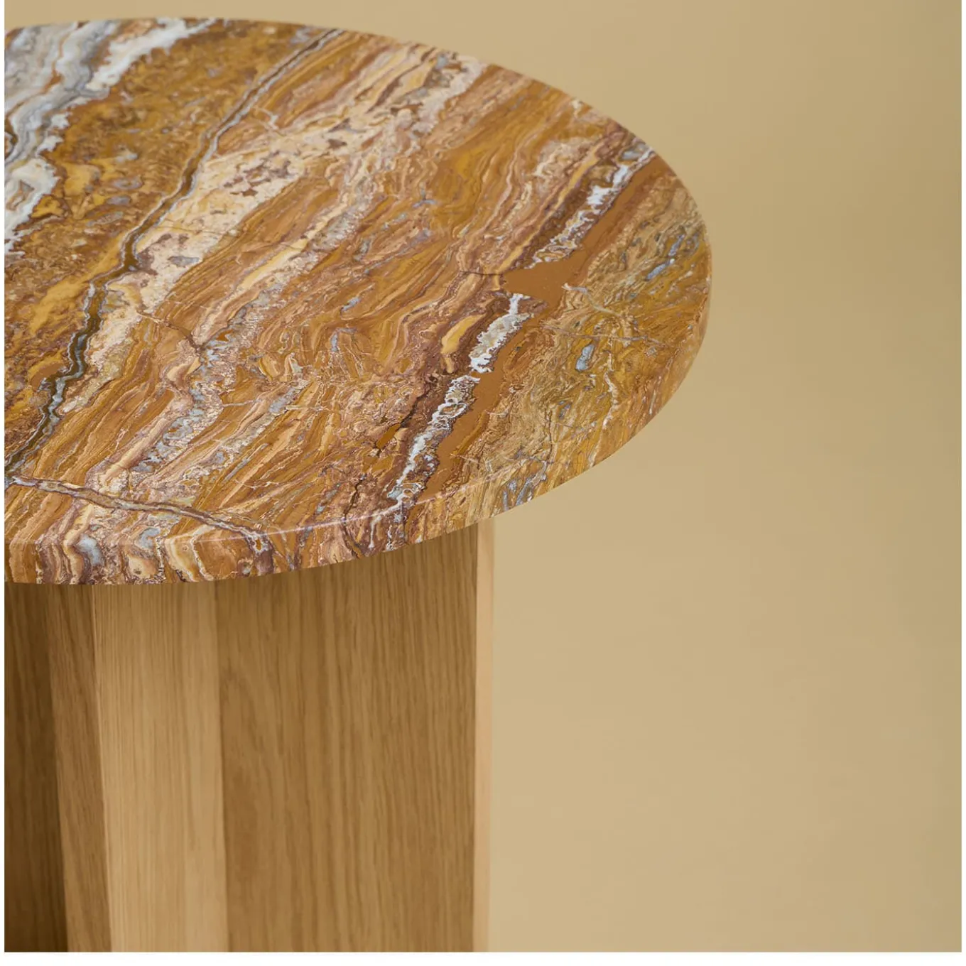 Tavolino Sherman Travertino e Durmast