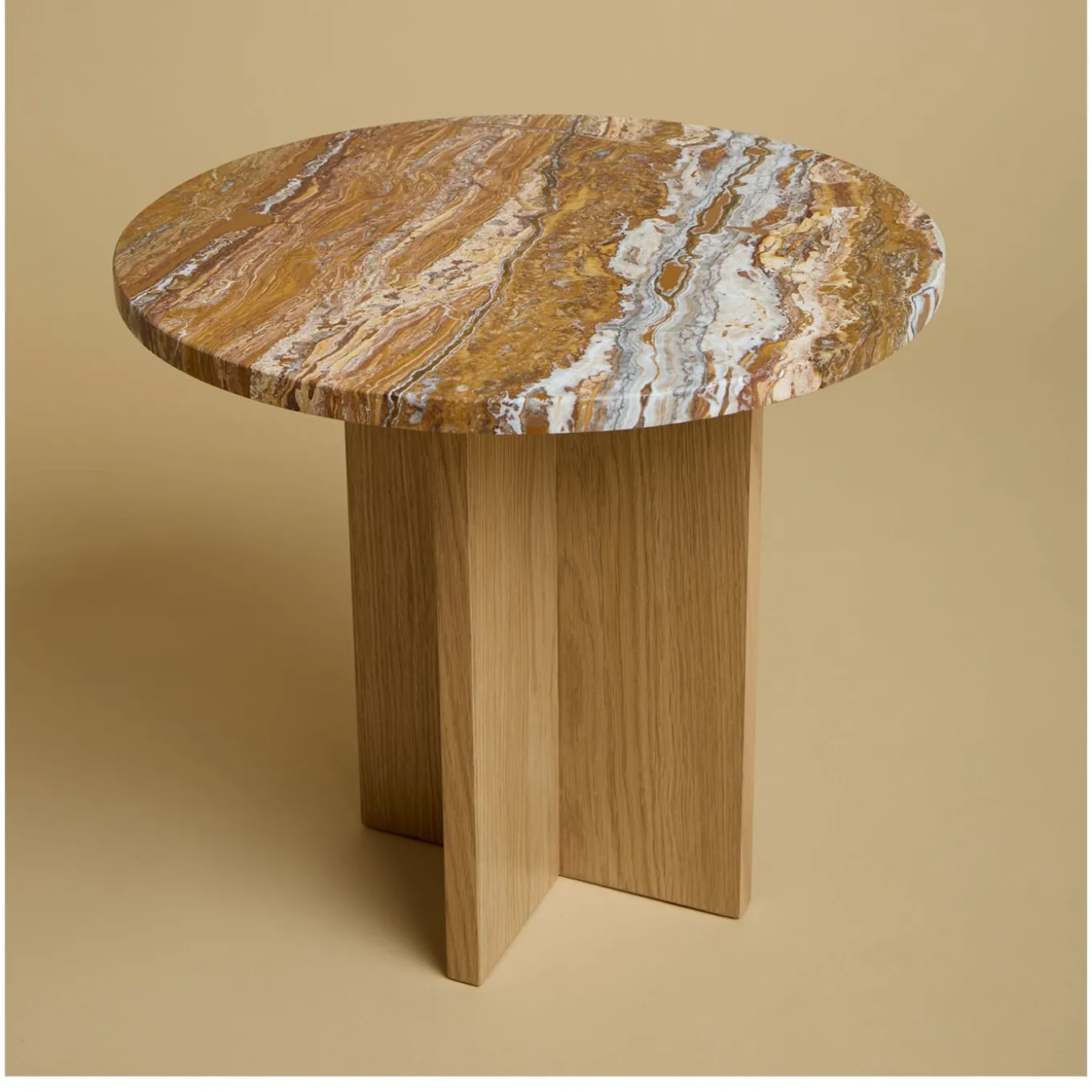 Tavolino Sherman Travertino e Durmast