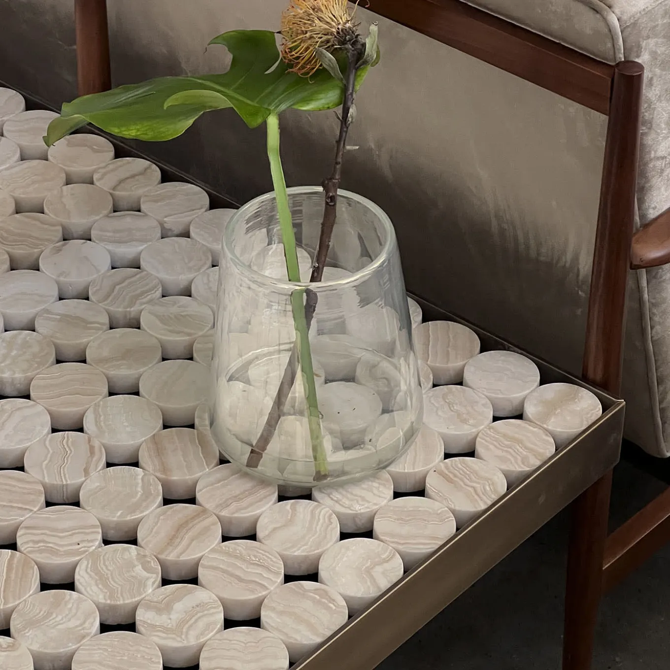 Tavolino Sofia Onice Tigrato