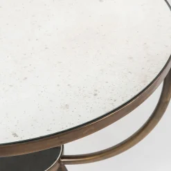 Tavolo Bistrò Ovale in Ottone Retrò