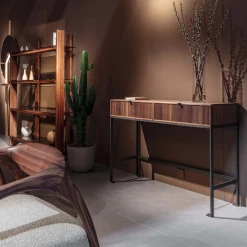 Tavolo consolle in legno di noce Melody Canaletto