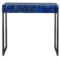 Tavolo consolle Spring blu con cassetto di Fabrizio Contaldo