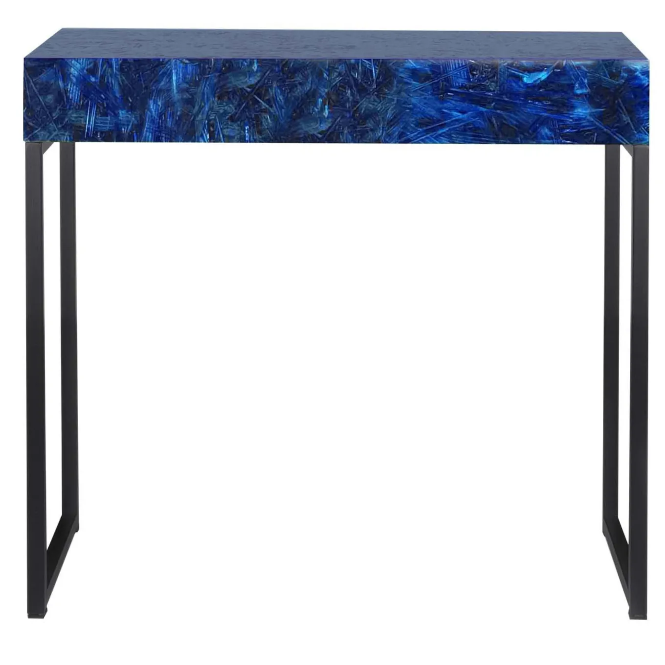 Tavolo consolle Spring blu con cassetto di Fabrizio Contaldo