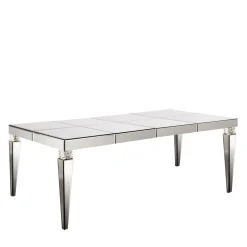 Tavolo Contemporaneo In Vetro Specchiato E Vetro Di Murano