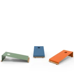 Tavolo da gioco all'aperto Cornhole in metallo blu Cornelius