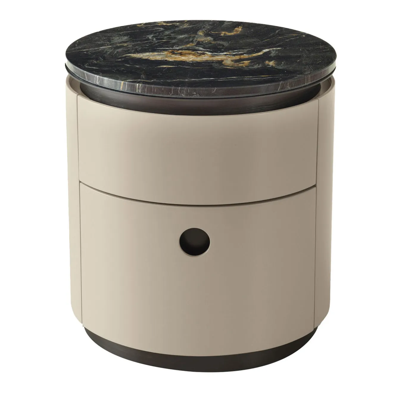 Tavolo da notte Loop con piano in marmo