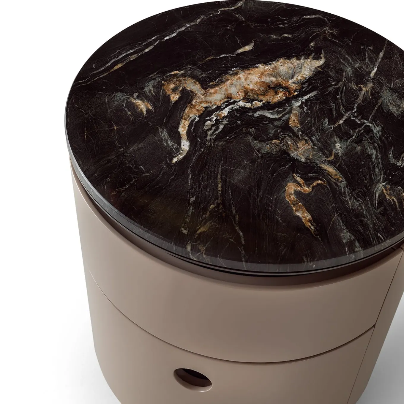 Tavolo da notte Loop con piano in marmo
