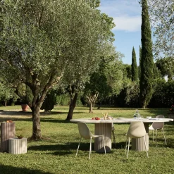 Tavolo Da Pranzo In Alluminio Corkcrete Beige