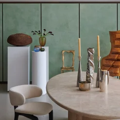 Tavolo da pranzo in marmo travertino Boucheron