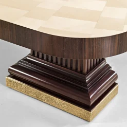 Tavolo da pranzo in palissandro e mogano