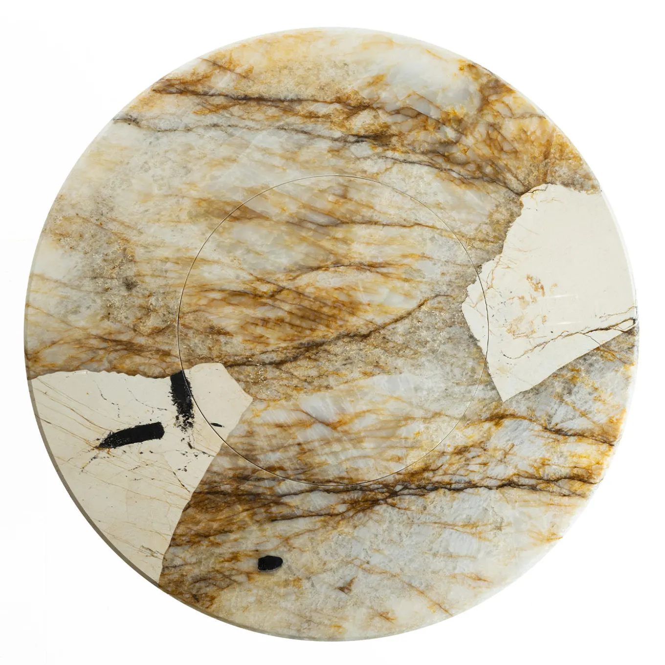 Tavolo da pranzo Kalos ED/50 604-180 con Lazy Susan in marmo Patagonia