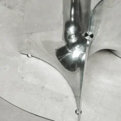 Tavolo da pranzo ovale in vetro Bentz di Jeff Miller