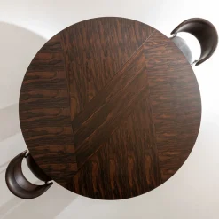 Tavolo da Pranzo Poe in Legno di Ziricote con Gambe Scultoree