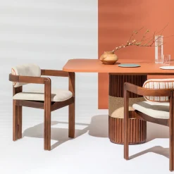 Tavolo da pranzo rettangolare grande per esterni Grissini in legno