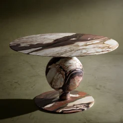 Tavolo da pranzo rotondo King in marmo Emotional