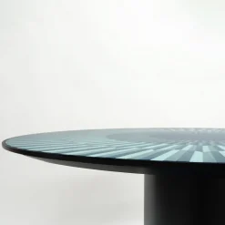 Tavolo da pranzo rotondo blu Altobasso