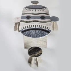 Tavolo da pranzo Specchio di Venere di Elena Salmistraro