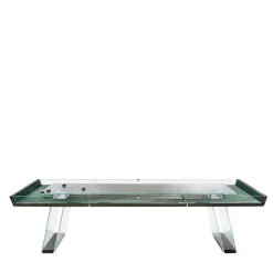 Tavolo da Shuffleboard Scivolo 9ft in Legno e Vetro