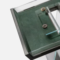 Tavolo da Shuffleboard Scivolo 9ft in Legno e Vetro