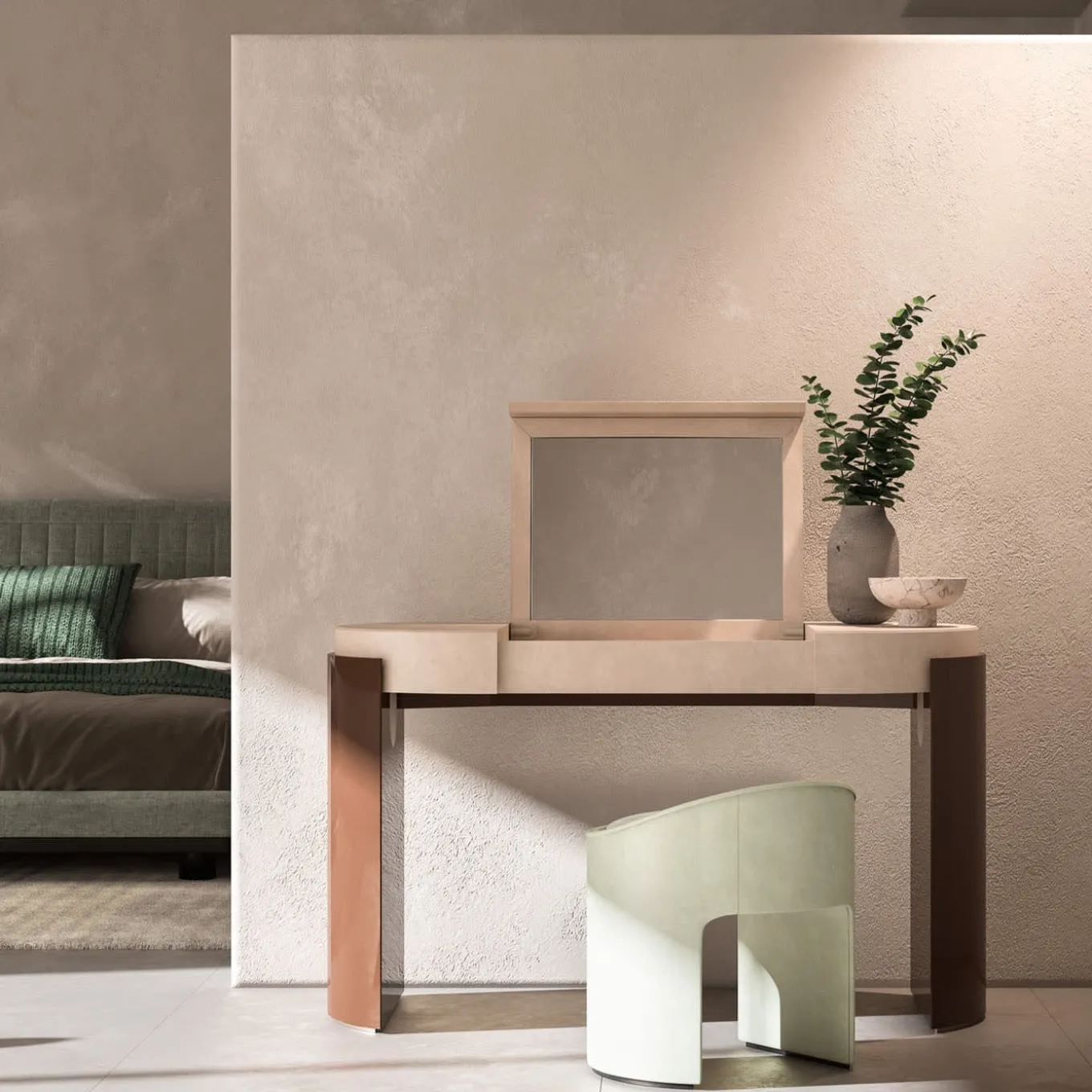 Tavolo da toilette beige