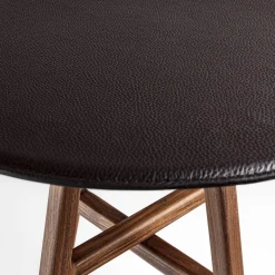 Tavolo d'accento Joker rotondo nero e marrone