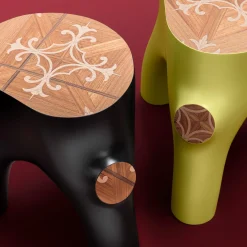 Tavolo d'appoggio giallo Stump