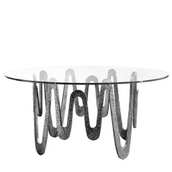 Tavolo d'argento Onde di Alida Cappellini & Giovanni Licheri