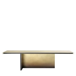 Tavolo Folio Brushed Brass Dining by DRAW Studio