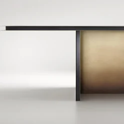 Tavolo Folio Brushed Brass Dining by DRAW Studio