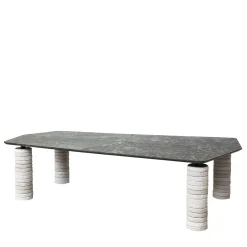 Tavolo Manta grigio e bianco