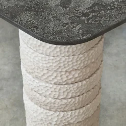 Tavolo Manta grigio e bianco