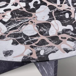 Tavolo nero marmorizzato