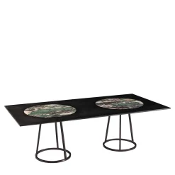 Tavolo nero rettangolare Pantheon di Maarten De Ceulaer