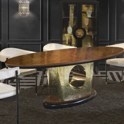 Tavolo ovale in palissandro Santos