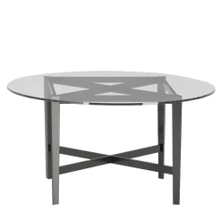 Tavolo rotondo in cristallo Luigi Filippo di M. Laudani & M. Romanelli