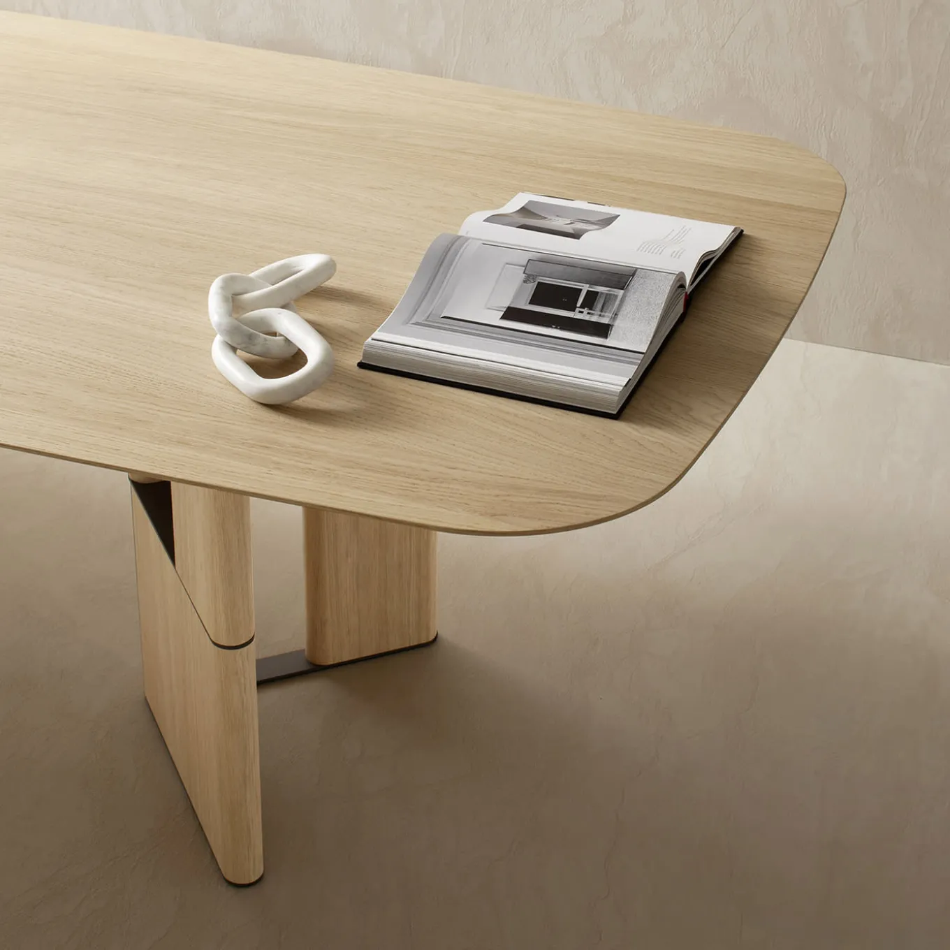 Tavolo Tetris con piano in rovere naturale Pure Wood