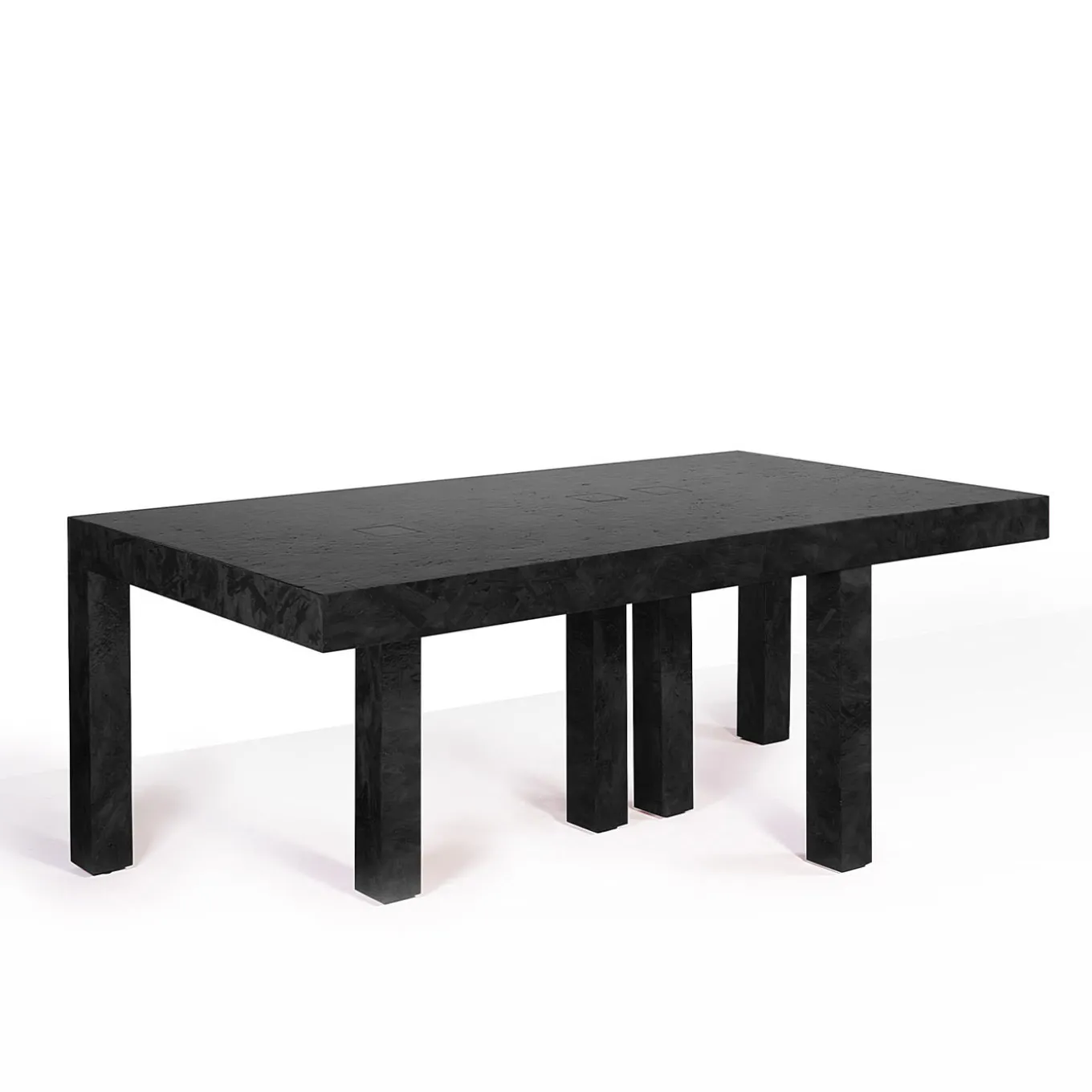 Tavolo touch a sei gambe nero di Fabrizio Contaldo