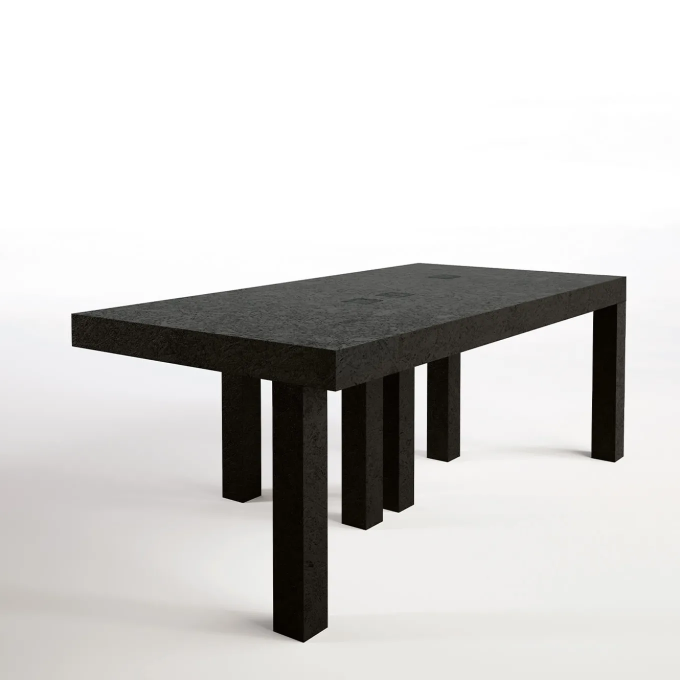 Tavolo touch a sei gambe nero di Fabrizio Contaldo