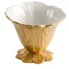 Tazza a fiore d'oro lucido
