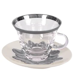 TAZZA CAPUCCINO PAVONE - ARGENTO #3