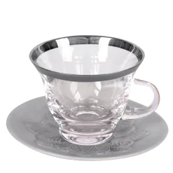 TAZZA CAPUCCINO PAVONE - ARGENTO