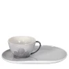 TAZZA DA TÈ PAVONE CON PIATTO DELIGHT - GRIGIO