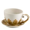 Tazza e piattino da tè Foglie d'oro