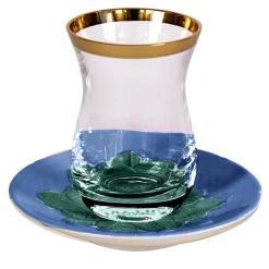 TAZZA GRANDE DA CAFFÈ ORIENTALE PEAOCOK - BLU