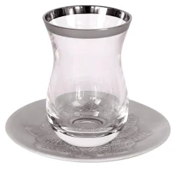 TAZZA GRANDE DA CAFFÈ ORIENTALE PEAOCOK - GRIGIO