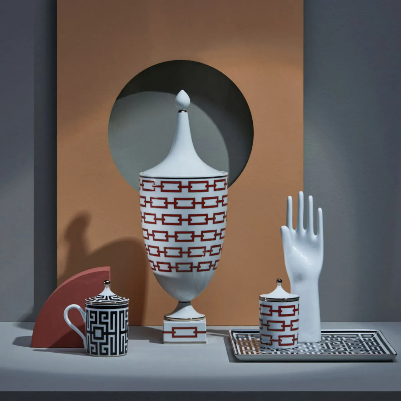 Tazza Labirinto Nero con coperchio