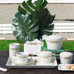 TEIERA DRESSAGE - BIANCO E ORO