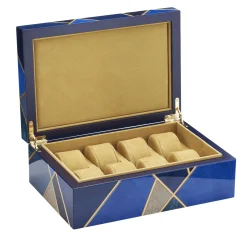 Tellux SC1 Mediterraneo Scatola per orologi in legno blu