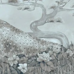 Tessuto da rivestimento Palawan in cotone grigio